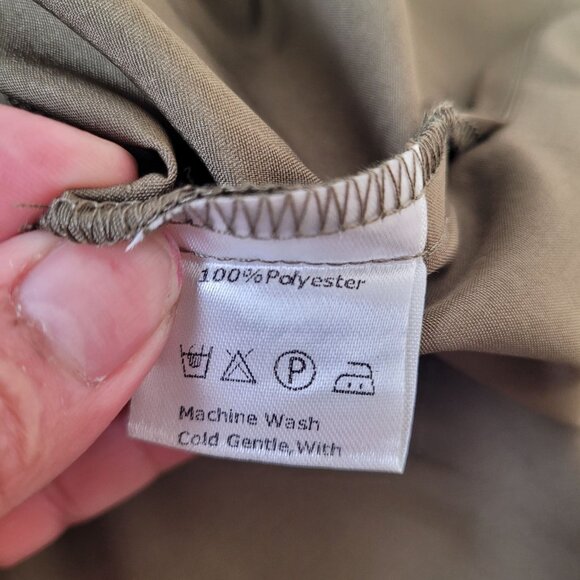 Amzplus Women Plus Size Loose Green Blouse With Lace 3/4 Sleeves & V-Neck 3XL 1! - Picture 9 of 9